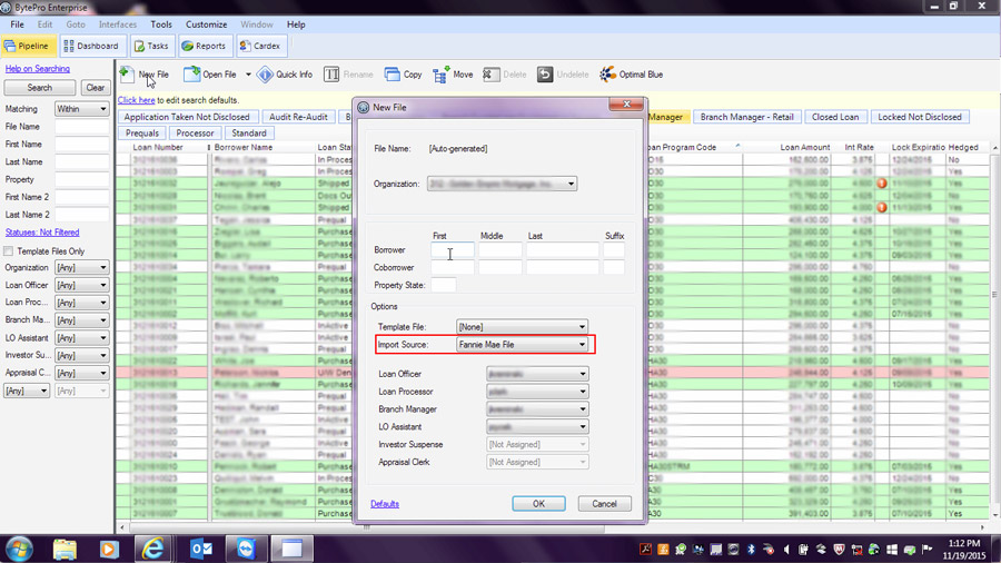 Import Fannie Mae 3.2 into Byte Step #2