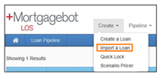 MortgageBot - Import a Loan