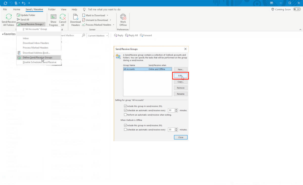 Outlook Slow Sync Step 4